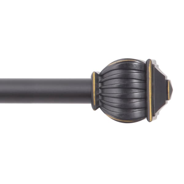 Kenney Mfg Kenney Beckett 5/8" Standard Decorative Window Curtain Rod, 28-48", Oil Rubbed Bronze KN71646V1 - main